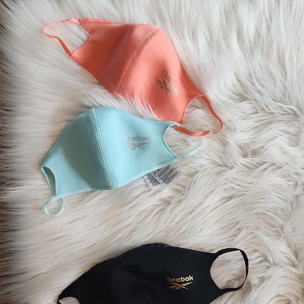 Reebok Orange and Black Face Masks Accessories